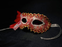 Load image into Gallery viewer, Butterfly with Feather Masquerade Mask