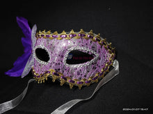 Load image into Gallery viewer, Butterfly with Feather Masquerade Mask
