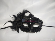 Load image into Gallery viewer, Blace Side Lily Flower Masquerade Mask
