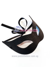 Load image into Gallery viewer, Black Dotted Masquerade Mask
