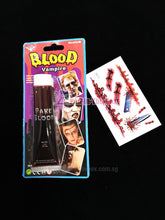 Load image into Gallery viewer, Fake Blood With Temporary Scar Tattoo Design C