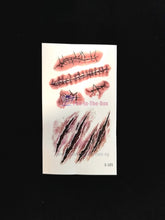 Load image into Gallery viewer, Fake Blood With Temporary Scar Tattoo Design A