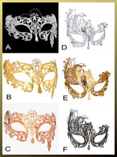 Load image into Gallery viewer, Venetian Lace Metal Mask 1

