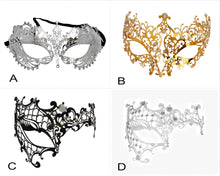 Load image into Gallery viewer, Venetian Lace Metal Mask 2
