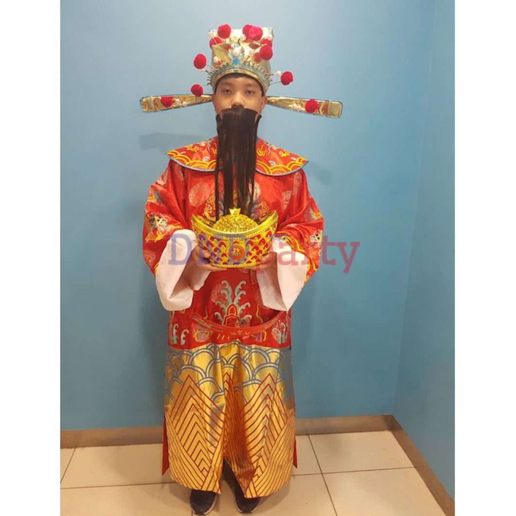 CYN Chinese New Year God of Wealth/God of Fortune/Cai Shen Ye Costume