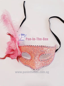 Pink Feather Masquerade Mask