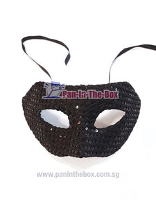 Black Zorro w/ Sequin Masquerade Mask