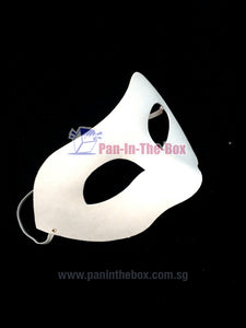 White Masquerade Mask w/strap (DIY)