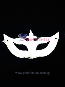 White Crown Masquerade Mask w/Strap (DIY)
