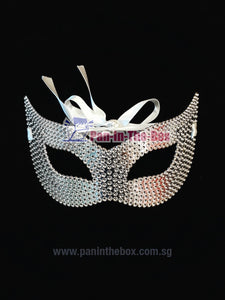 Silver dotted Masquerade Mask