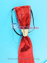 Load image into Gallery viewer, Red Sequin Tie
