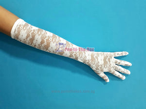 White Lace Long Glove