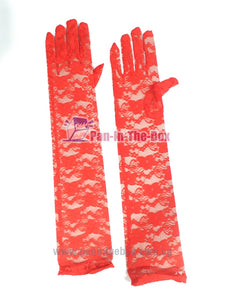 Red Lace Long Glove