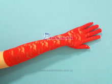 Load image into Gallery viewer, Red Lace Long Glove
