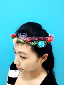 Flower headwear w/LED light