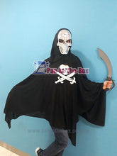 Load image into Gallery viewer, Silver Skull Mask With Cape
