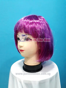 Short Straight Purple Wig
