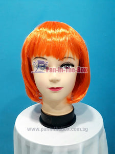 Short Orange Straight Wig