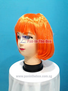 Short Orange Straight Wig