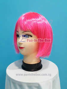 Short Straight Pink Wig