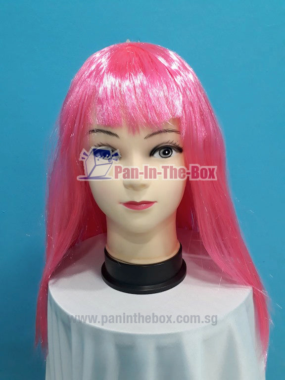 Mid Long Straight Pink Wig