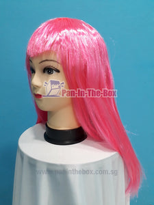Mid Long Straight Pink Wig