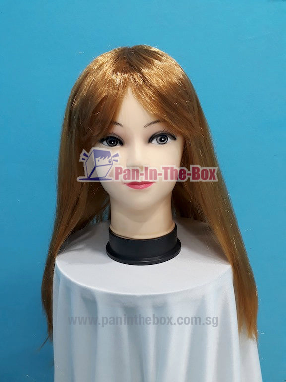 Mid Long Straight Brown Wig