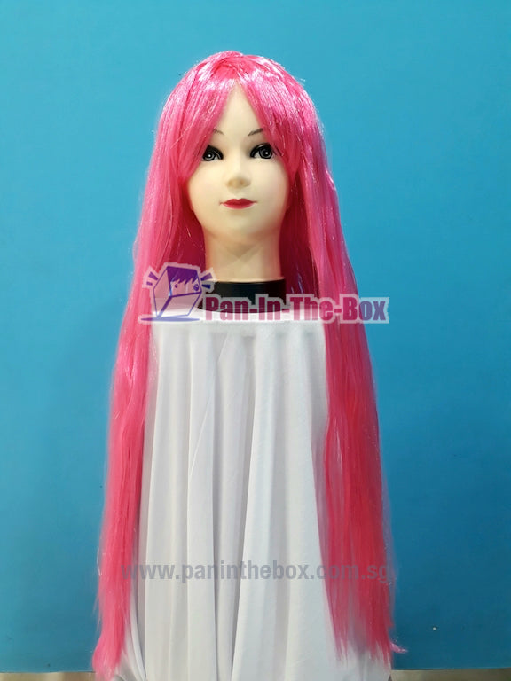 Long Straight Pink Wig