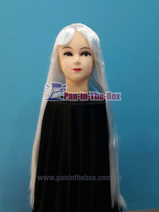 Long Straight White Wig