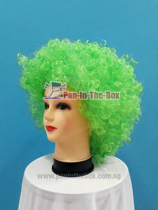 Short Light Green Afro Wig