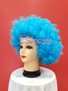Short Light Blue Afro Wig