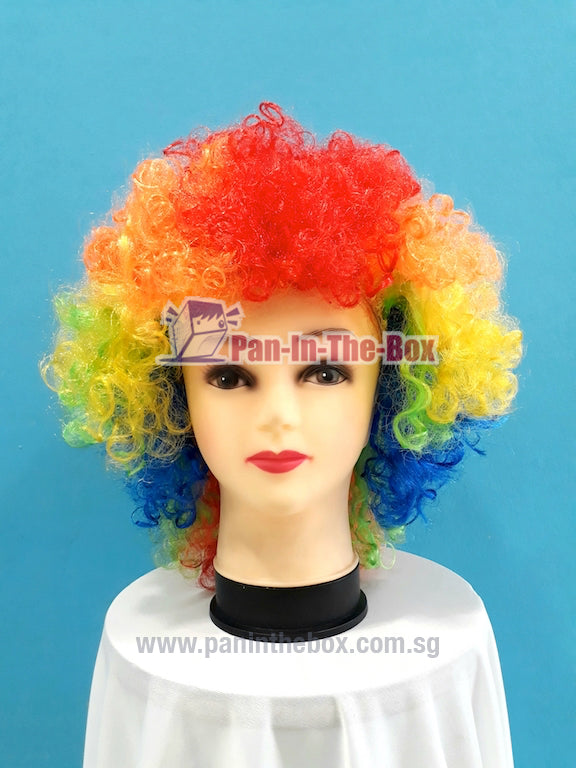 Short Rainbow Afro Wig