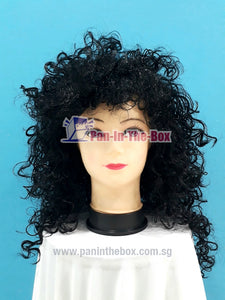 Medium Curly Black Wig