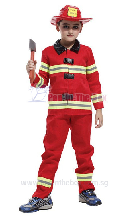 Fireman Kids Costume