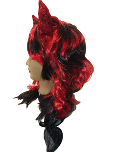 Long Red Devil Wig