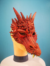 Load image into Gallery viewer, Red Rubber Dragon Mask
