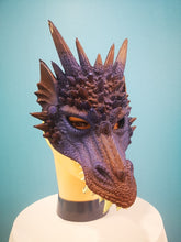 Load image into Gallery viewer, Purple Rubber Dragon Mask
