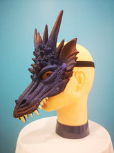 Load image into Gallery viewer, Purple Rubber Dragon Mask
