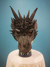 Load image into Gallery viewer, Black Rubber Dragon Mask
