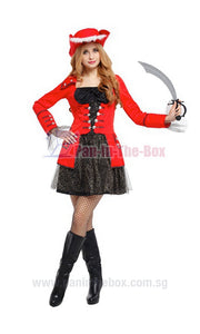 Red & Black Glitzy Pirate Costume