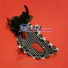 Load image into Gallery viewer, Flower Masquerade Mask Black
