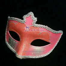 Load image into Gallery viewer, Pink // Orange silver Masquerade Mask
