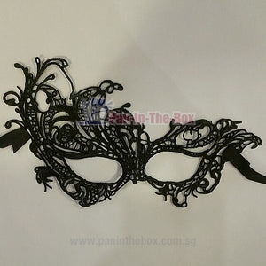 Elegant Soft Lace Masquerade Mask Black 2