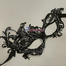 Load image into Gallery viewer, Elegant Soft Lace Masquerade Mask Black 2
