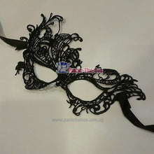 Load image into Gallery viewer, Elegant Soft Lace Masquerade Mask Black 2
