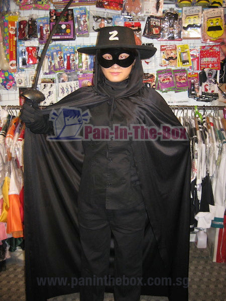 Zorro Mask With Cape + Hat